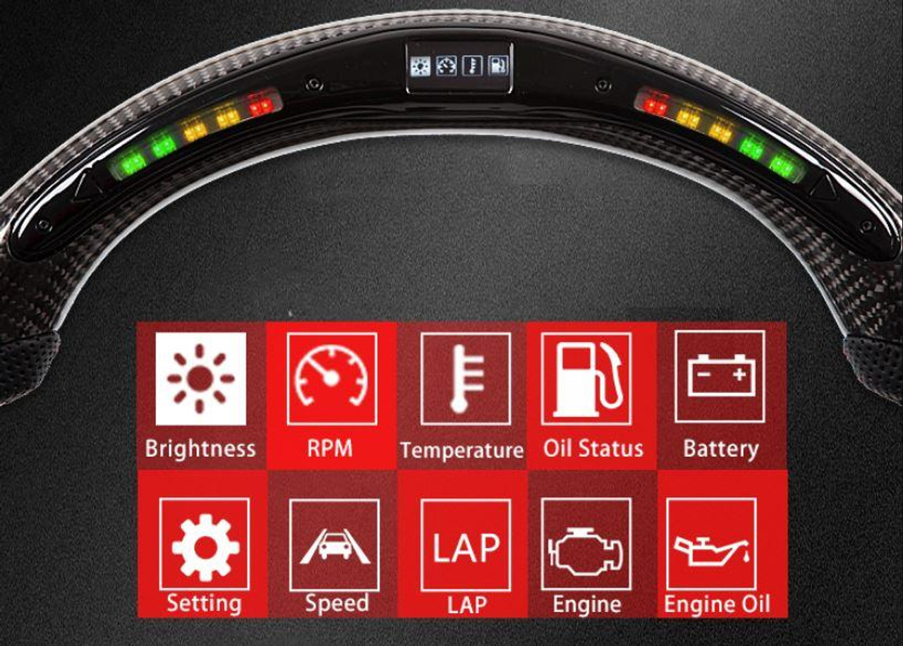 Carbon Fiber Steering Wheel w. Custom Options - 16-19 Cadillac CTS-V