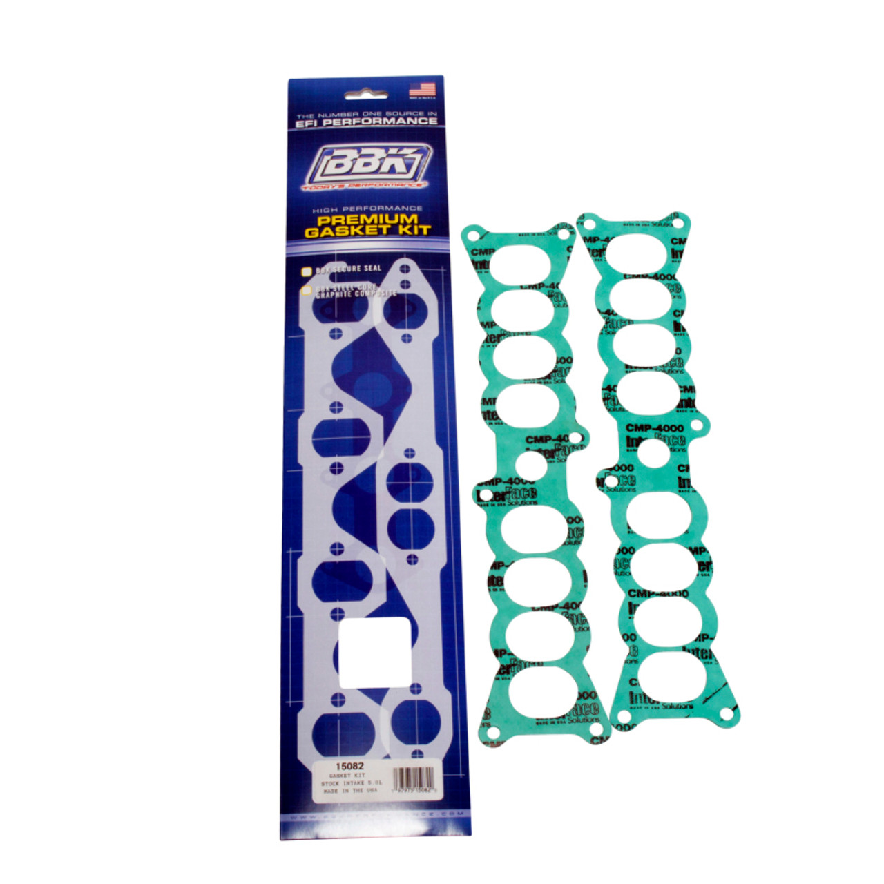 BBK 86-95 Mustang 5.0 Upper To Lower EFI Intake EFI Manifold Gasket Set Factory Ford - 15082