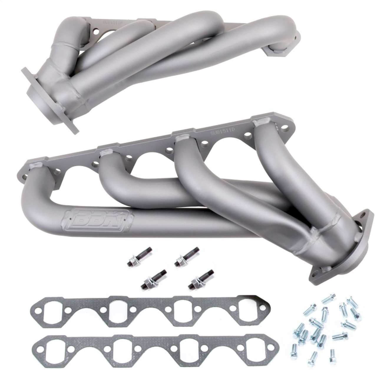 BBK 79-93 Mustang 351 Swap Shorty Unequal Length Exhaust Headers - 1-5/8 Titanium Ceramic - 1511