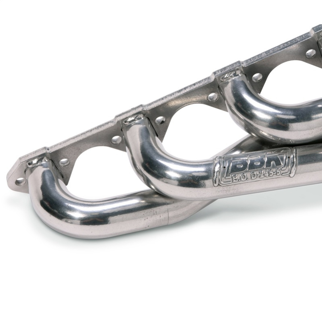 BBK 79-93 Mustang 351 Swap Shorty Unequal Length Exhaust Headers - 1-5/8 Silver Ceramic - 15110