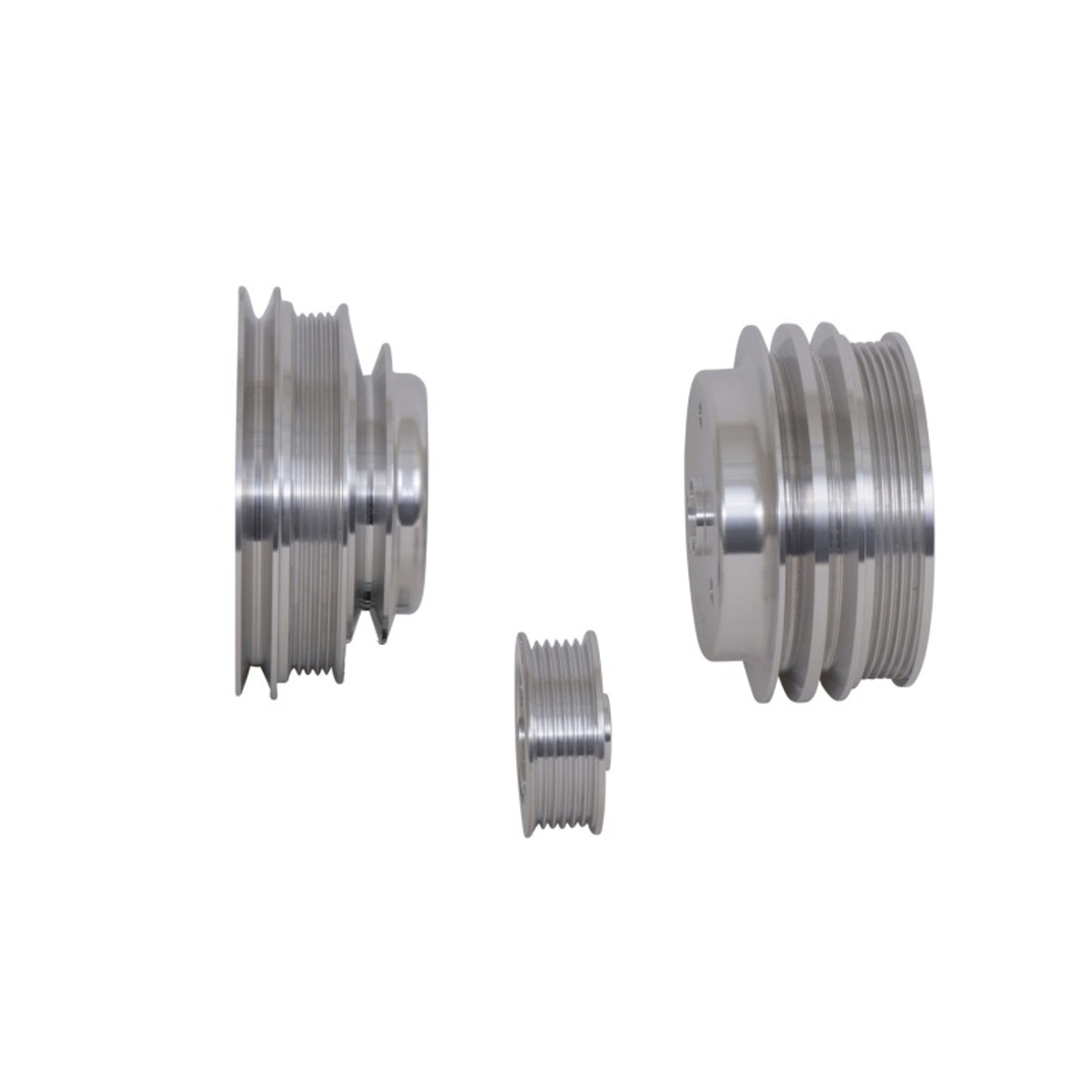 BBK 85-97 GM Truck 305 350 Underdrive Pulley Kit - Lightweight CNC Billet Aluminum (3pc) - 1598