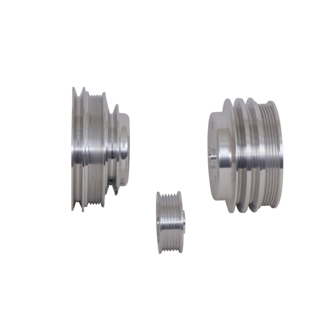 BBK 85-97 GM Truck 305 350 Underdrive Pulley Kit - Lightweight CNC Billet Aluminum (3pc) - 1598