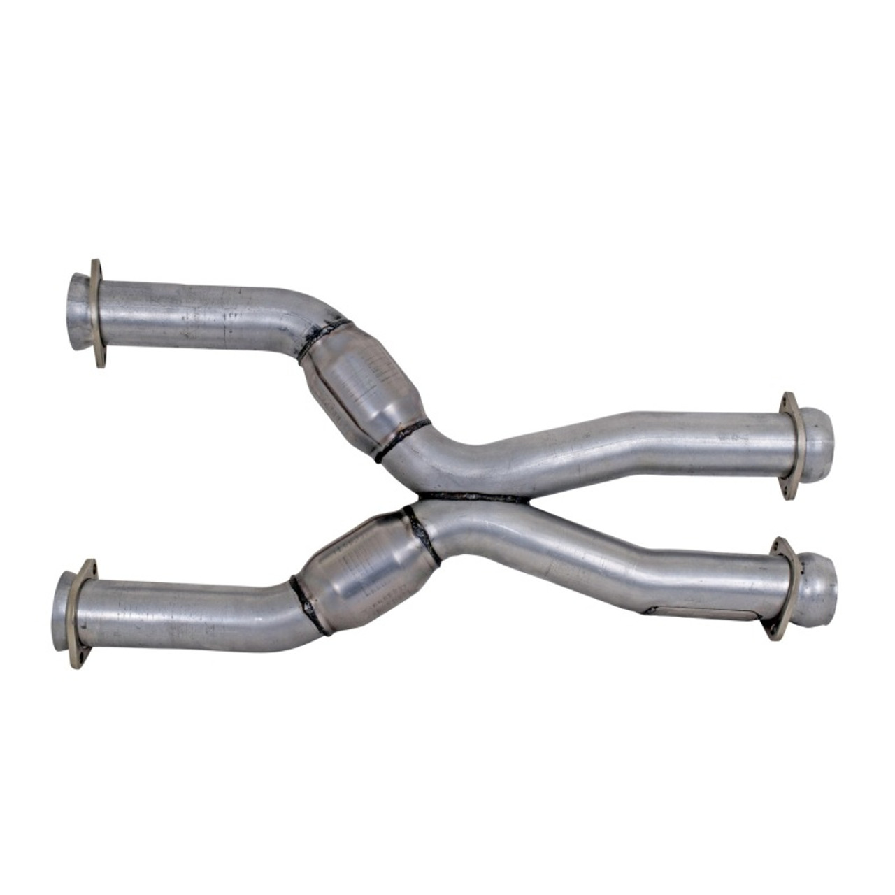 BBK 79-04 Mustang Coyote Swap Short Mid X Pipe w Catalytic Converters 3.0 For BBK Long Tube Headers - 1786