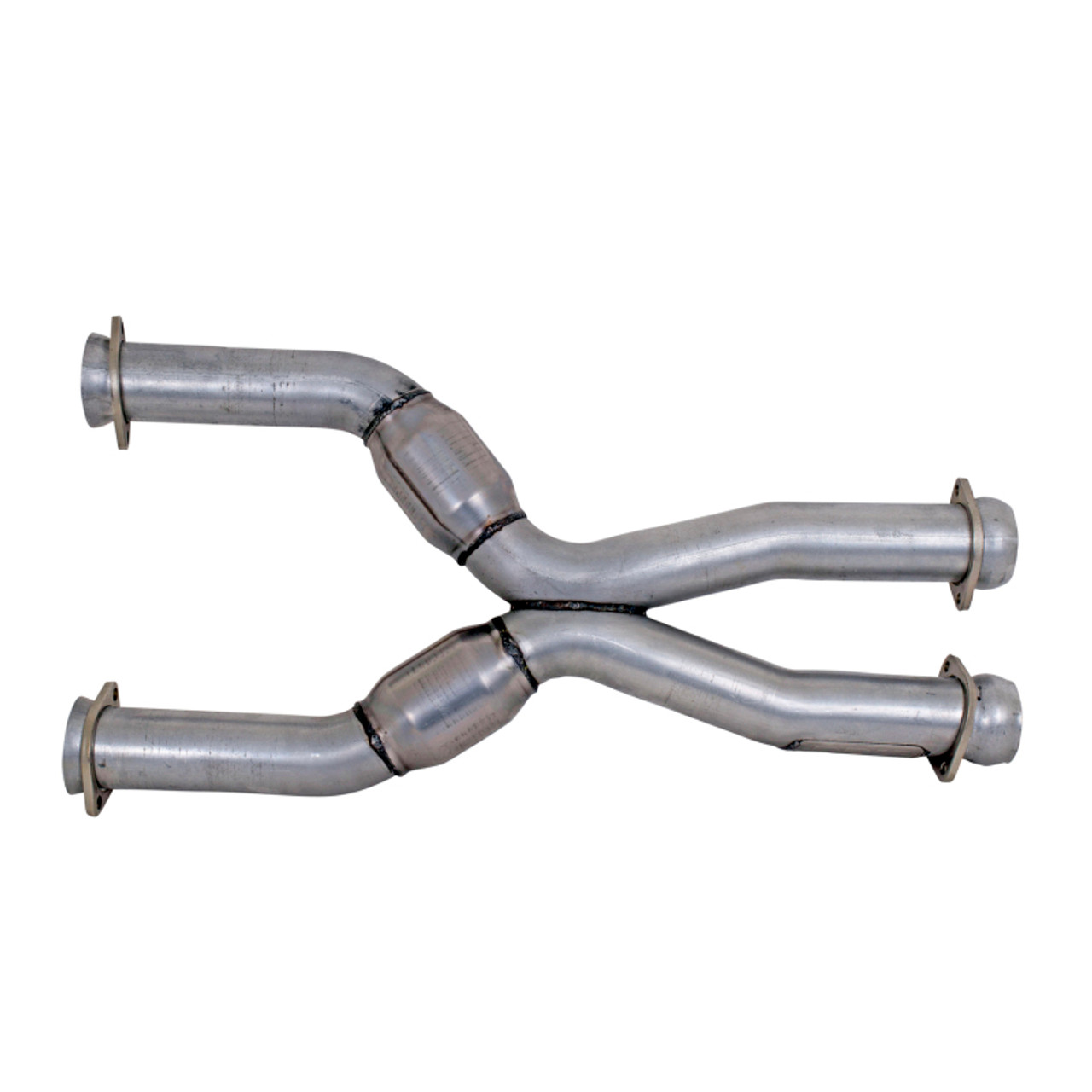 BBK 79-04 Mustang Coyote Swap Short Mid X Pipe w Catalytic Converters 3.0 For BBK Long Tube Headers - 1786