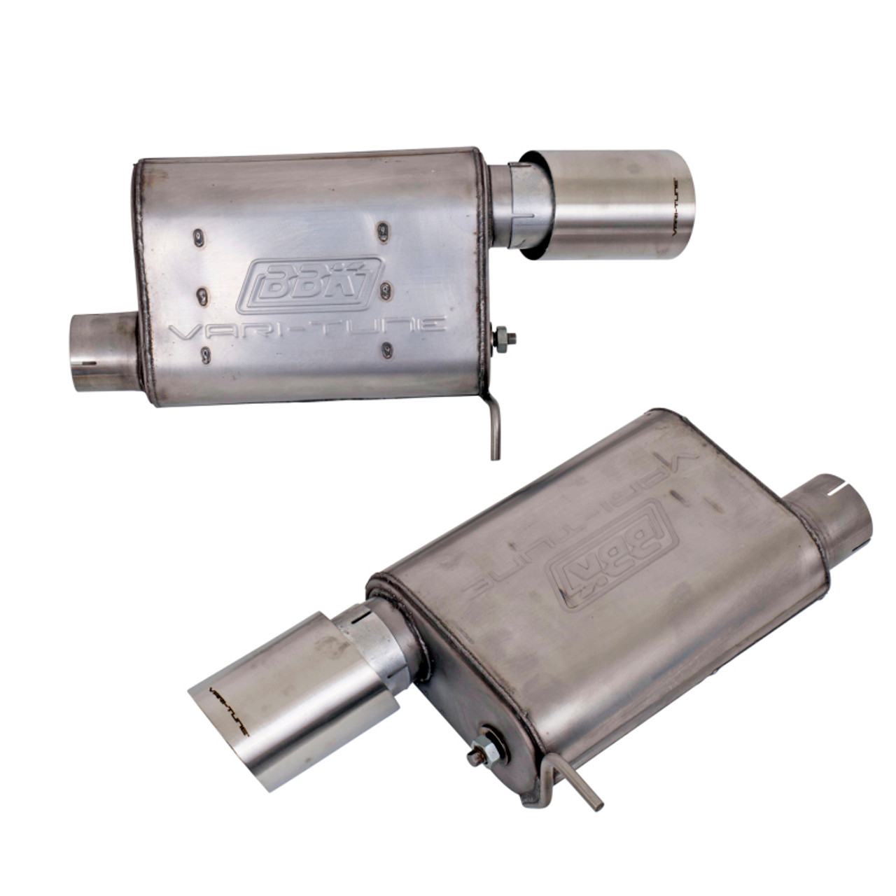 BBK Vari-Tune Axle Back Exhaust Kit 2 Adjustable Performance Mufflers 2-3/4 Pipe 4 in. Tips - 41065
