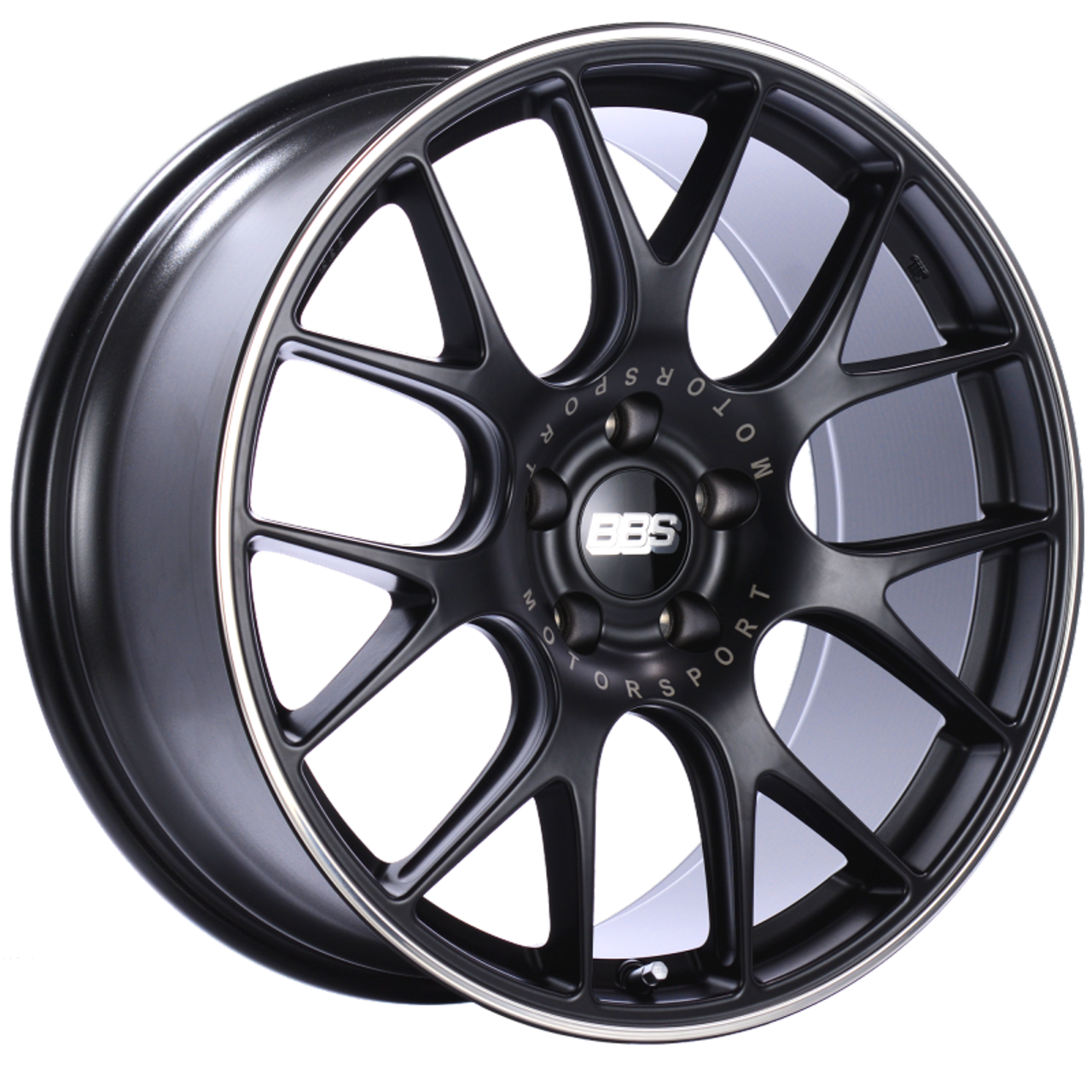 BBS CH-R 20x9 5x112 ET25 Satin Black Polished Rim Protector Wheel -82mm PFS/Clip Required - CH102BPO