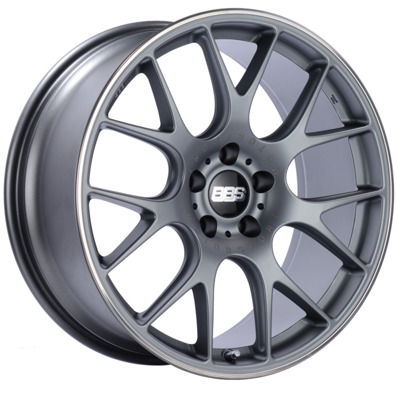 BBS CH-R 20x9 5x112 ET25 Satin Titanium Polished Rim Protector Wheel -82mm PFS/Clip Required - CH102TIPO