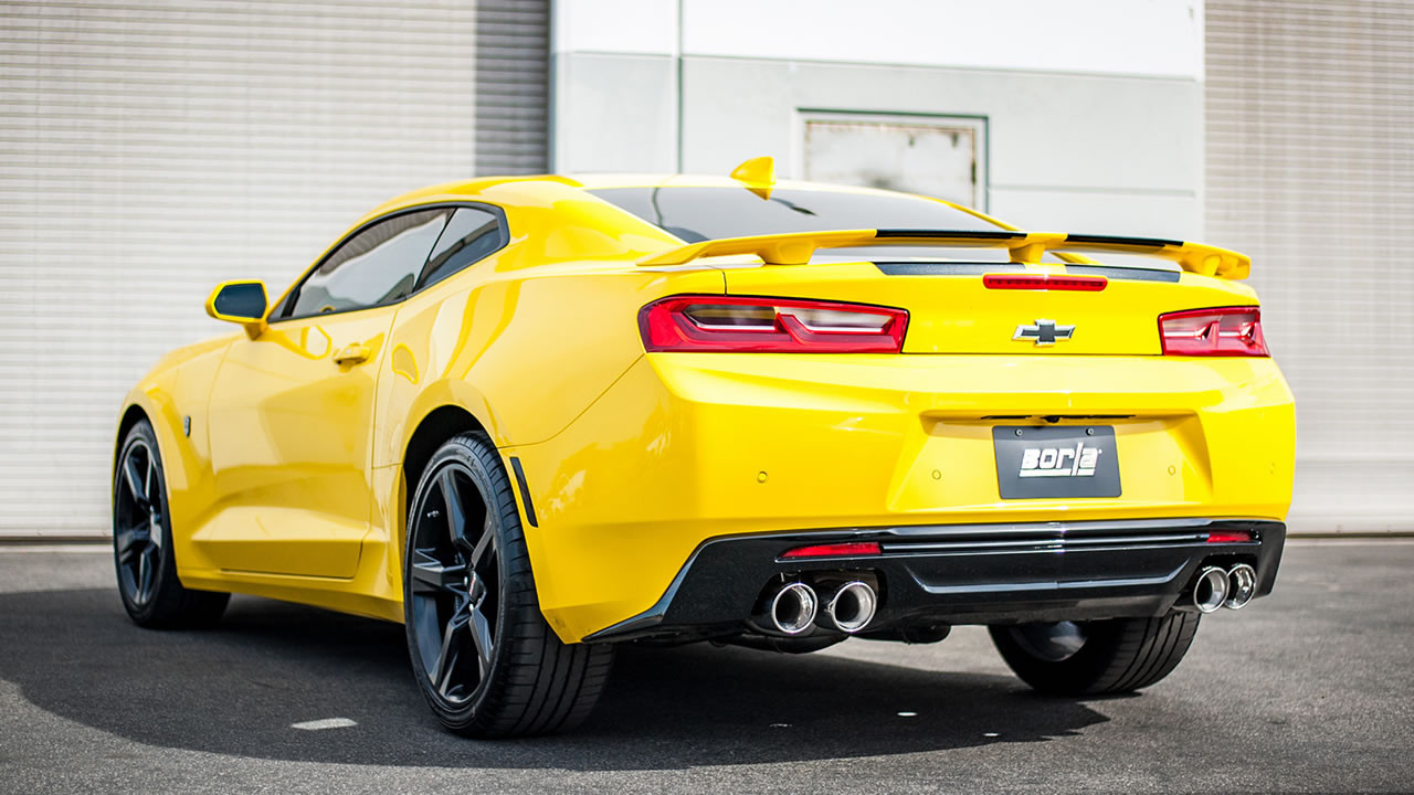 Borla S-Type Axleback Exhaust w. Quad Polished Tips w. NPP Valves - Gen 6 Camaro SS