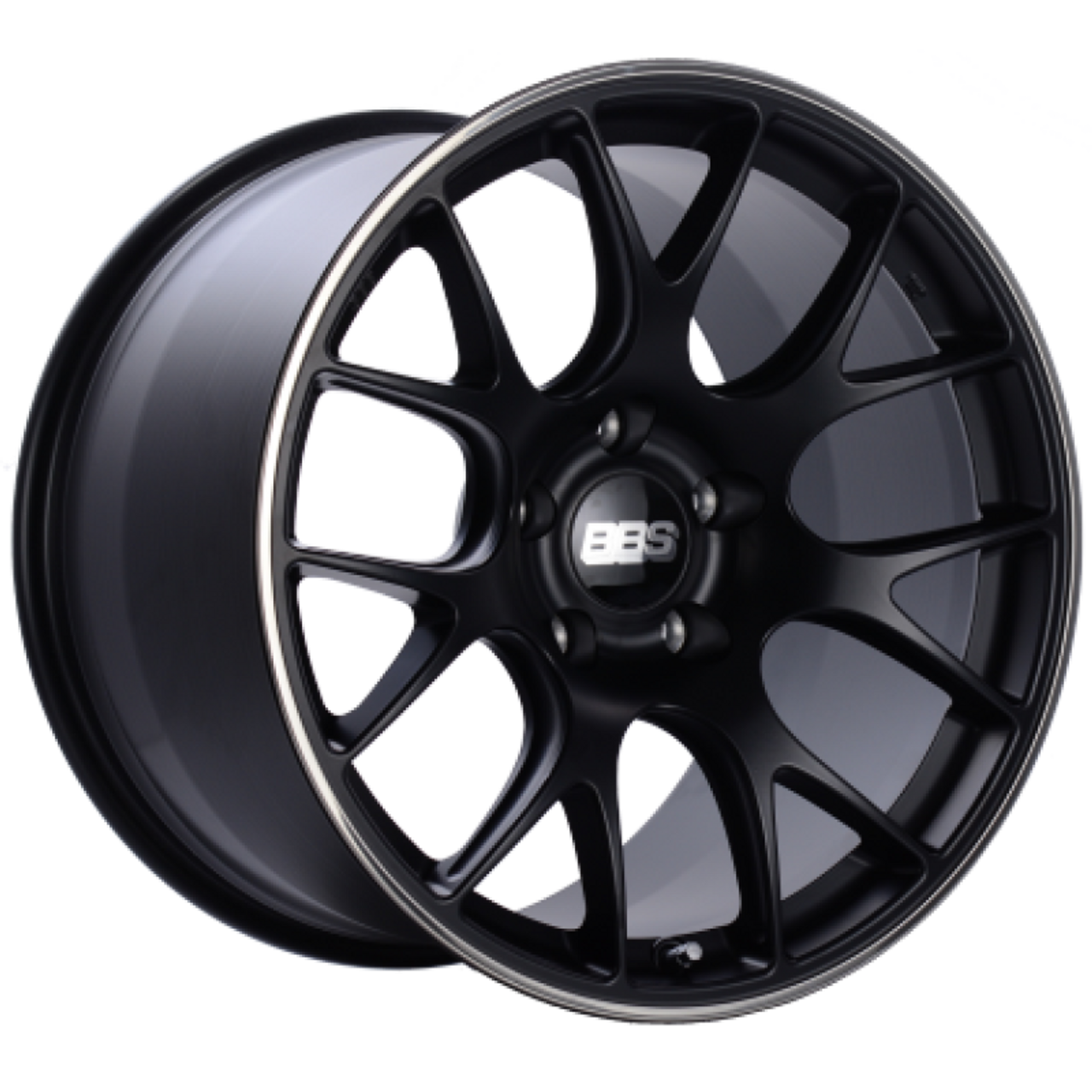 BBS CH-R 20x9 5x120 ET44 Satin Black Polished Rim Protector Wheel -82mm PFS/Clip Required - CH135BPO