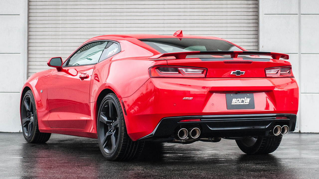 Borla S-Type Catback Exhaust w. Quad CF Tips - Gen 6 Camaro SS