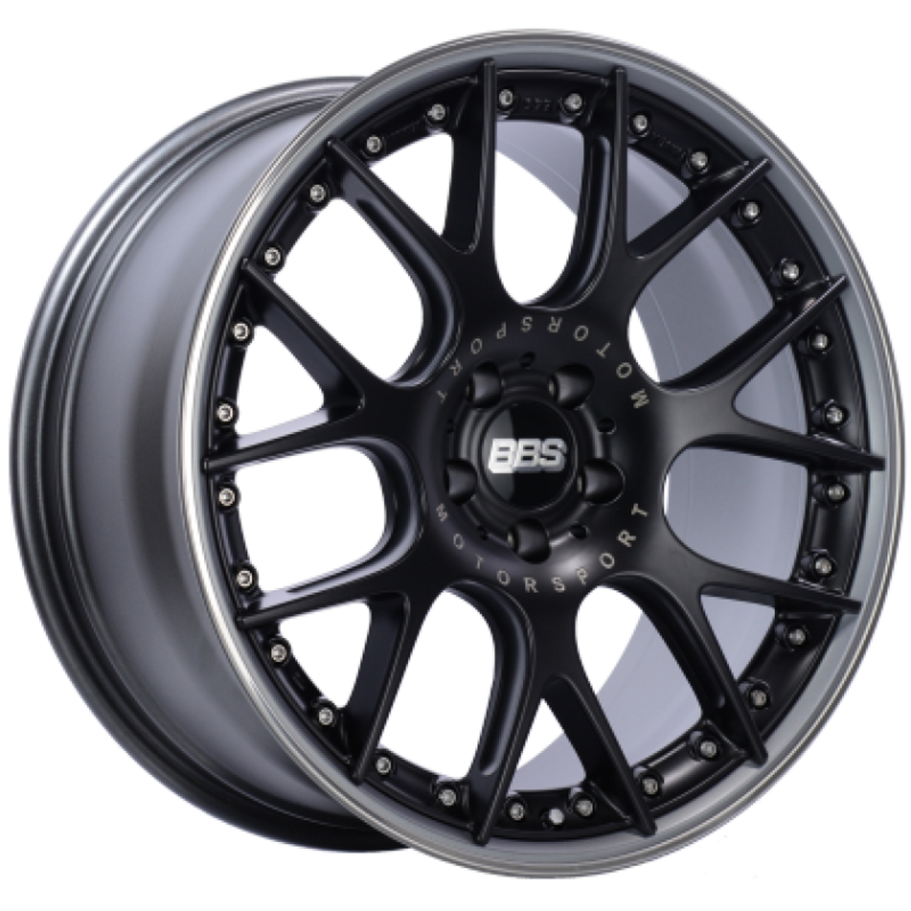 BBS CH-RII 20x10.5 5x112 ET35 Satin Black Center Platinum Lip SS Rim Prot Wheel -82mm PFS/Clip Req - CH656BPPO