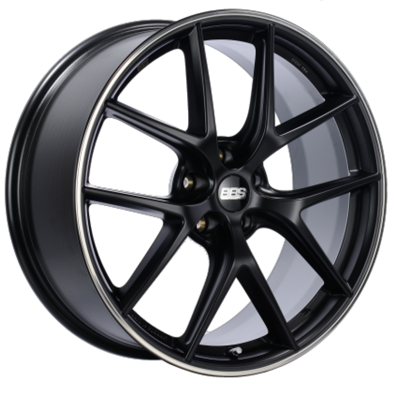 BBS CI-R 20x10 5x112 ET25 Satin Black Polished Rim Protector Wheel -82mm PFS/Clip Required - CI0501BPO