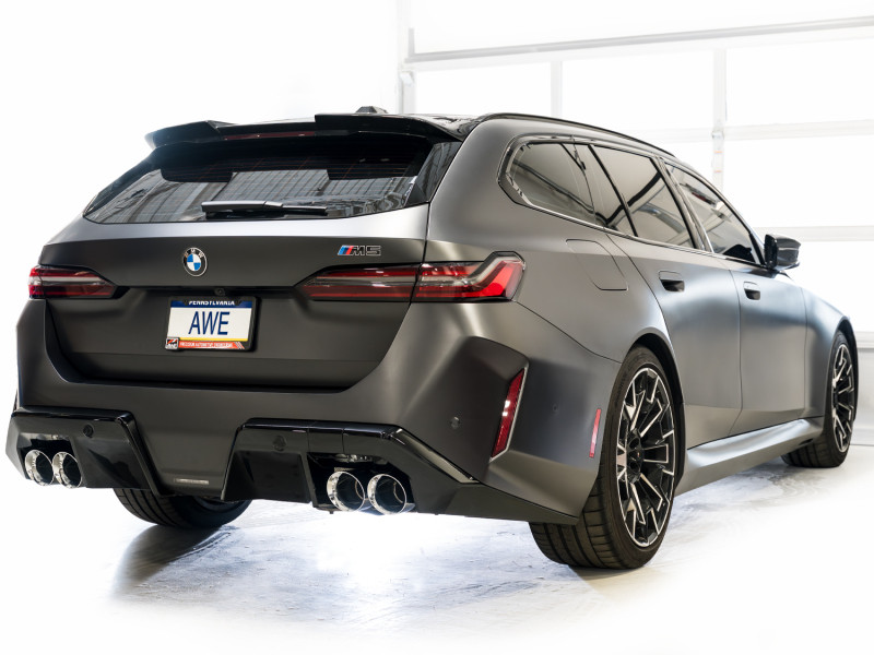 AWE BMW G90/G99 M5 Touring Edition Catback Exhaust - Chrome Silver Tips - 3015-42790 Photo - Mounted