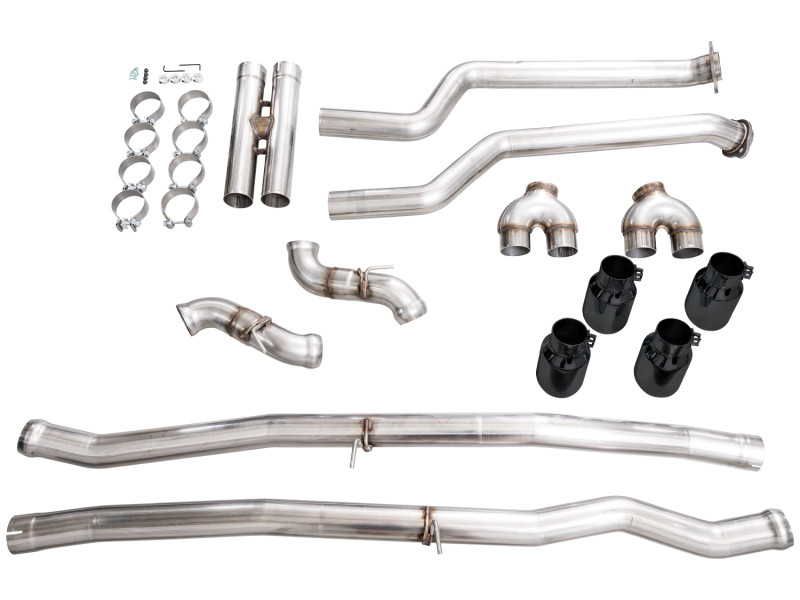 AWE BMW G90/G99 M5 Track Edition Catback Exhaust - Diamond Black Tips - 3020-43790 Photo - out of package