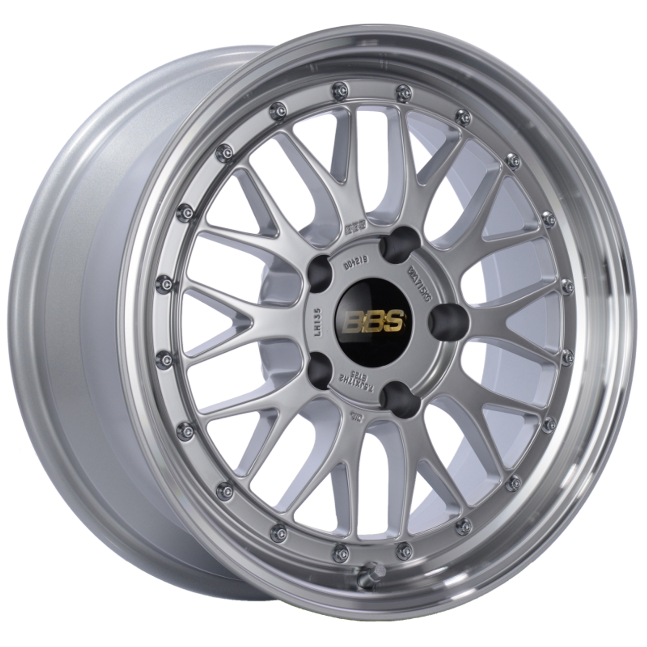 BBS LM 17x7.5 5x130 ET28 CB71.6 Diamond Silver Center Diamond Cut Lip Wheel - LM135DSPK