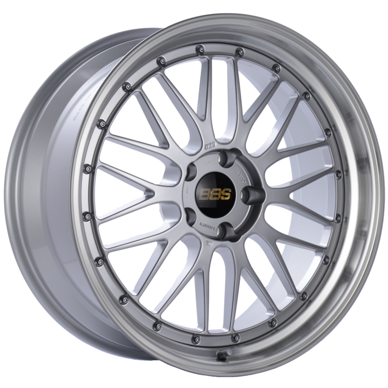 BBS LM 19x8.5 5x120 ET32 Diamond Silver Center Diamond Cut Lip Wheel -82mm PFS/Clip Required - LM227DSPK