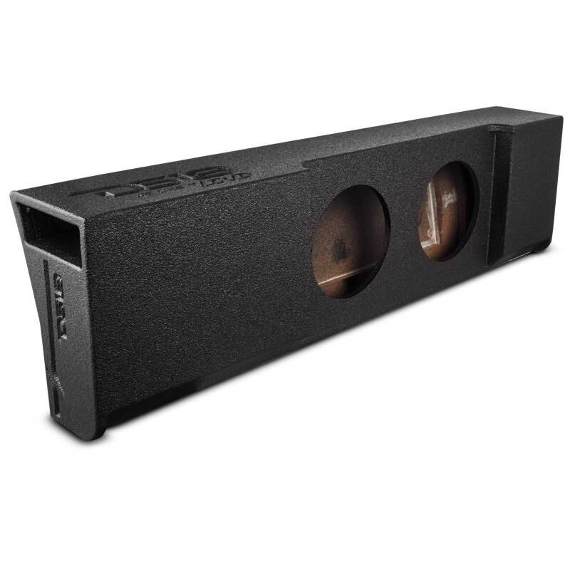 DS18 2x 10in Shallow Down Firing Underseat Ported Box Subwoofer Enclosure Black Spray Paint Finish - EBM-DFPFORDDLX-2X10 Photo - Primary