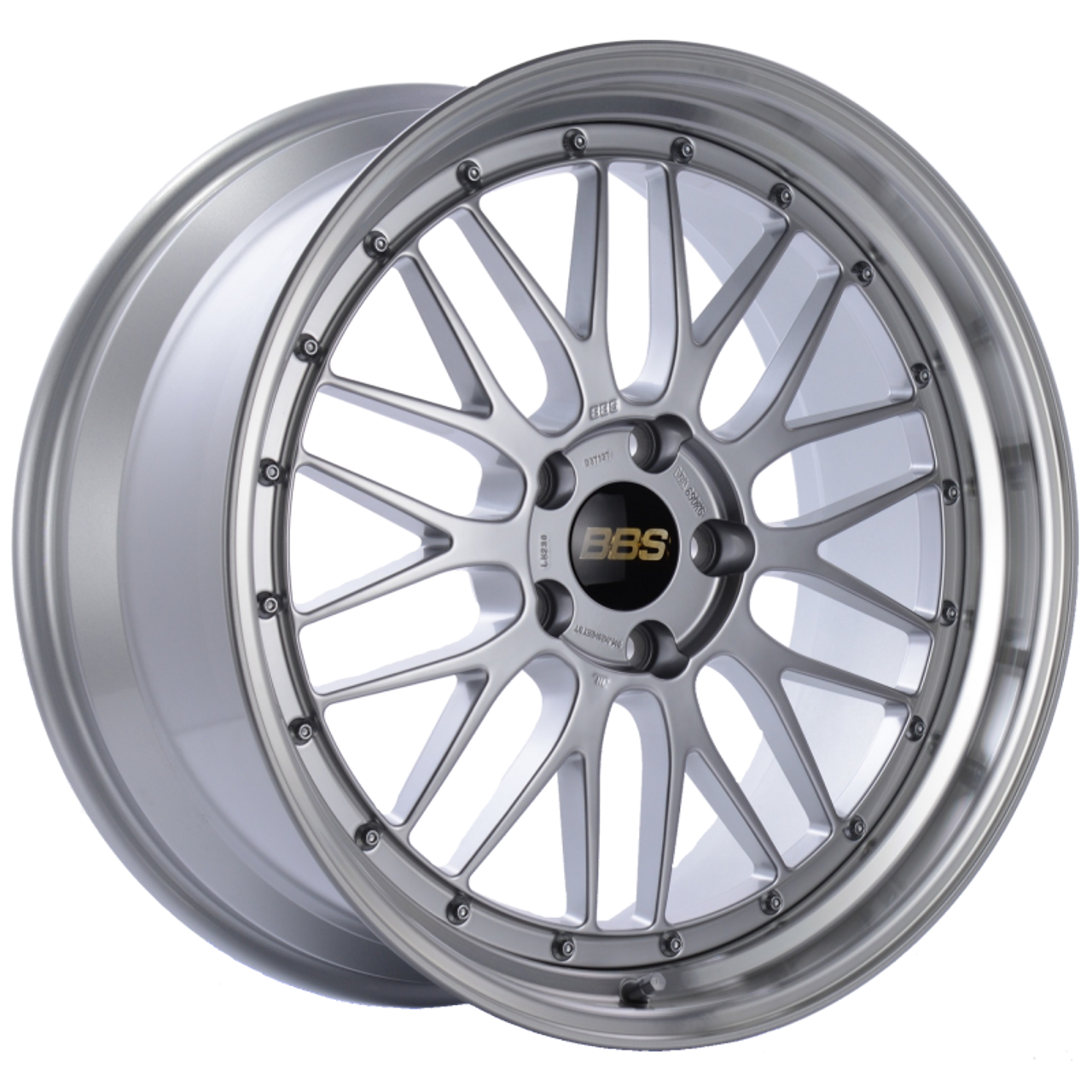 BBS LM 20x9.5 5x120 ET37 Diamond Silver Center Diamond Cut Lip Wheel -82mm PFS/Clip Required - LM230DSPK