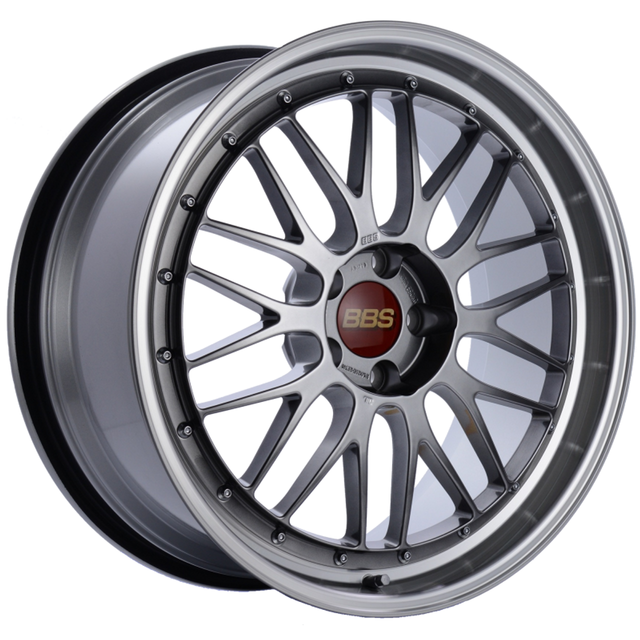BBS LM 20x9.5 5x114.3 ET40 CB66 Diamond Black Center Diamond Cut Lip Wheel - LM238DBPK