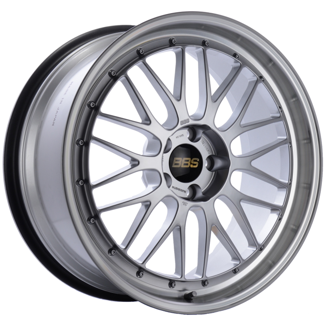 BBS LM 20x9.5 5x114.3 ET40 CB66 Diamond Silver Center Diamond Cut Lip Wheel - LM238DSPK