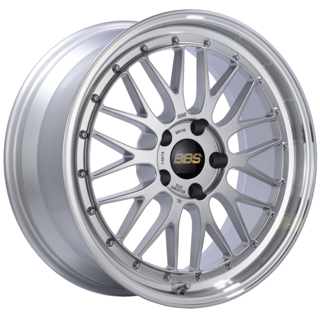BBS LM 20x10 5x120 ET45 Diamond Silver Center Diamond Cut Lip Wheel -82mm PFS/Clip Required - LM256DSPK