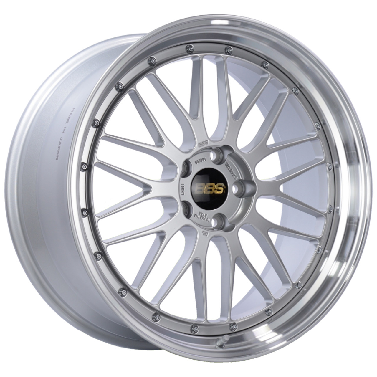 BBS LM 21x10 5x120 ET38 Diamond Silver Center Diamond Cut Lip Wheel -82mm PFS/Clip Required - LM261DSPK