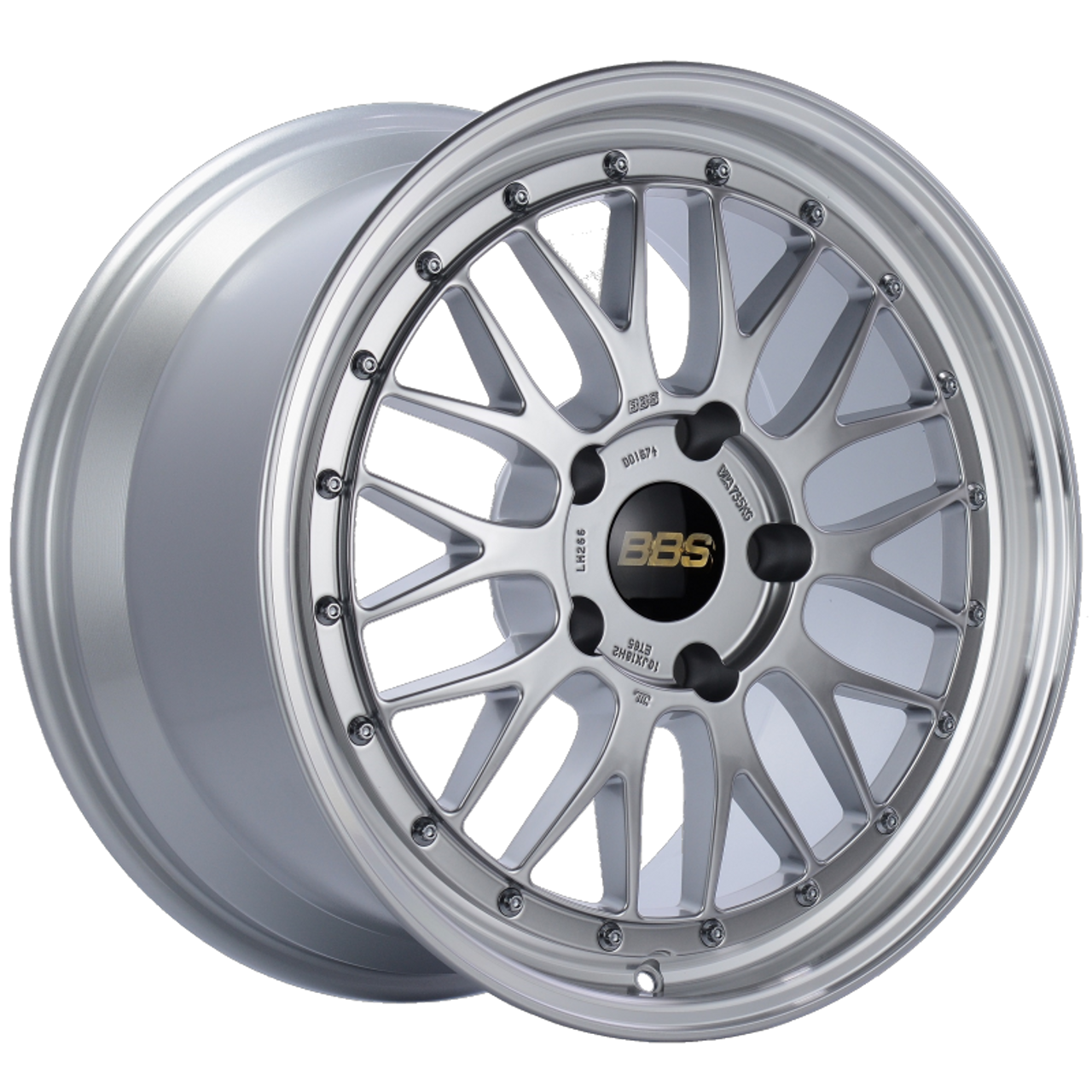 BBS LM 18x10 5x130 ET65 CB71.6 Diamond Silver Center Diamond Cut Lip Wheel - LM266DSPK