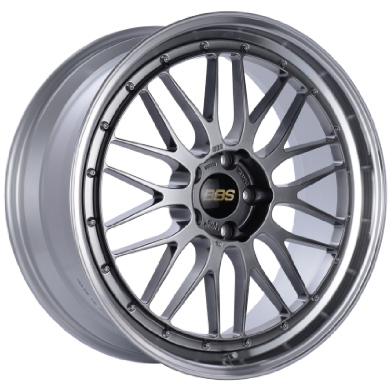 BBS LM 19x9.5 5x112 ET32 Diamond Black Center Diamond Cut Lip Wheel - 82mm PFS Required - LM279DBPK