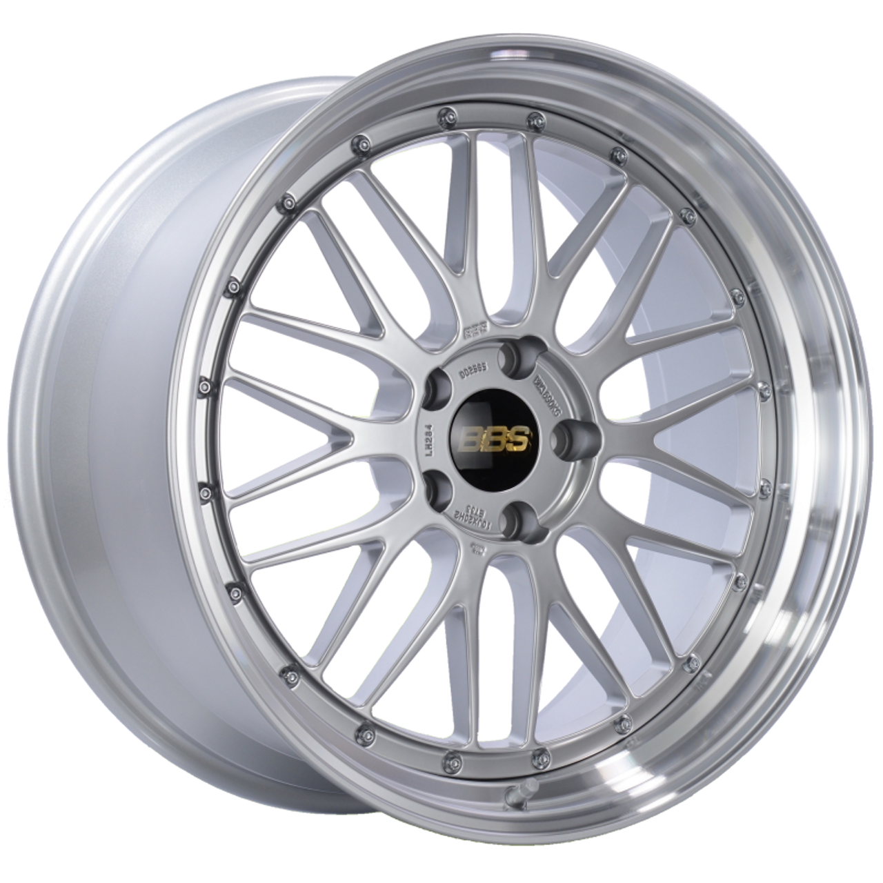 BBS LM 20x10 5x120 ET33 Diamond Silver Center Diamond Cut Lip Wheel -82mm PFS/Clip Required - LM284DSPK