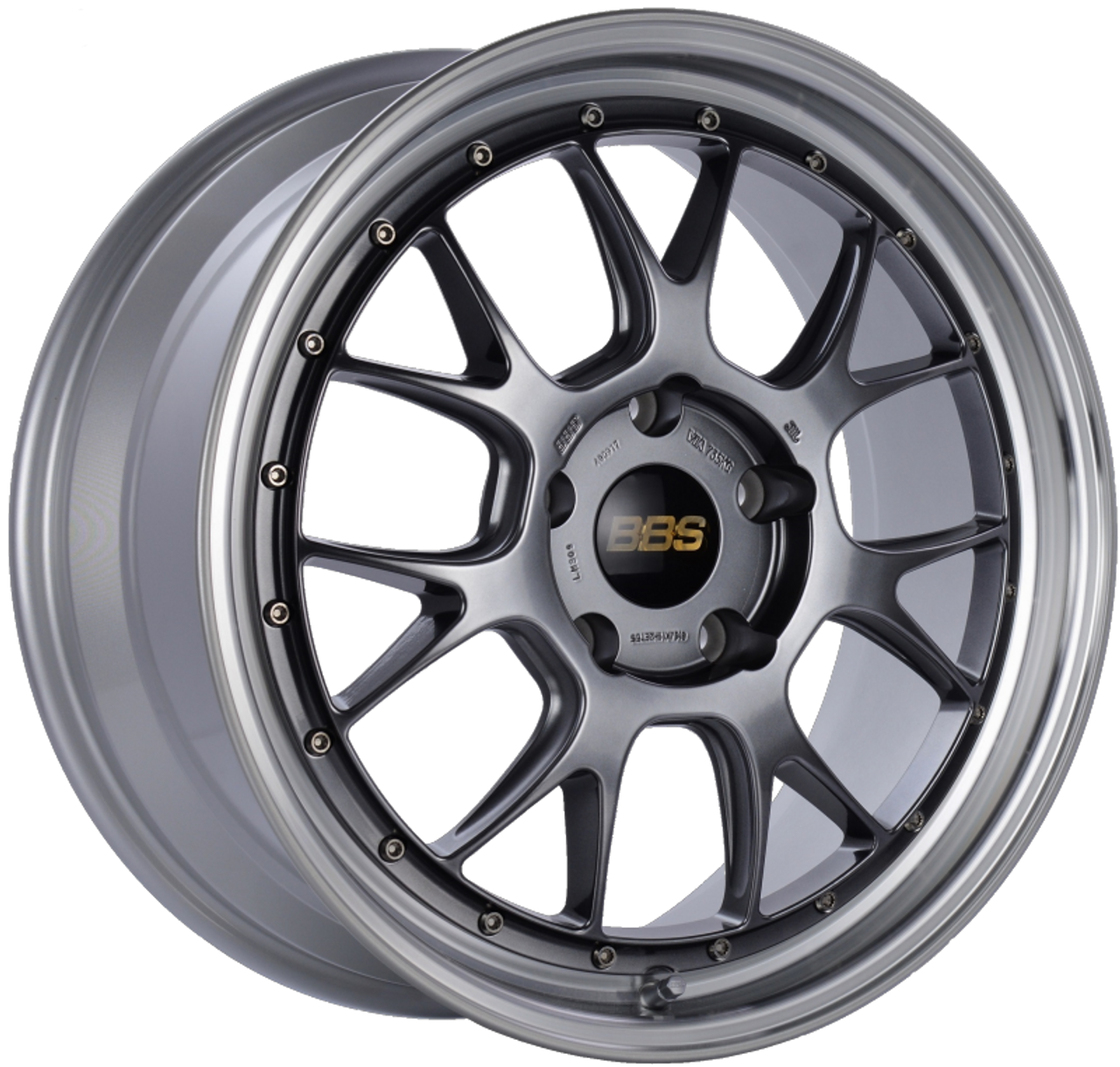 BBS LM-R 19x8.5 5x130 ET55 CB71.6 Diamond Black Center Diamond Cut Lip Wheel - LM309DBPK