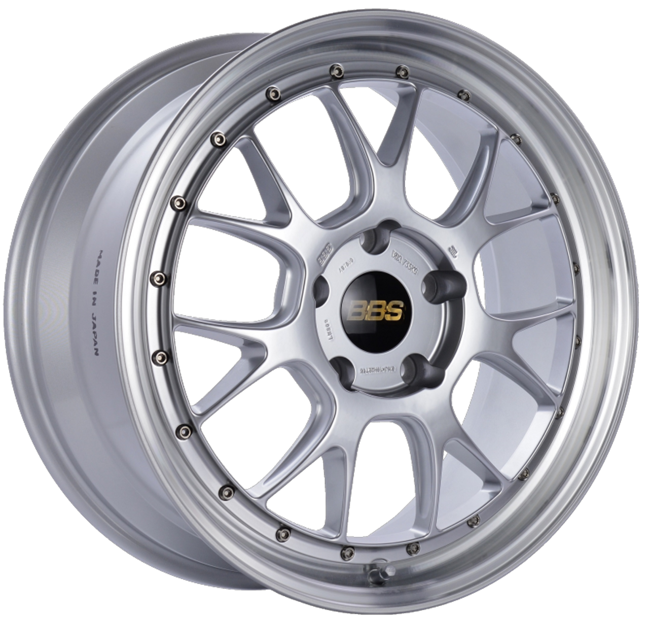 BBS LM-R 19x8.5 5x130 ET55 CB71.6 Diamond Silver Center Diamond Cut Lip Wheel - LM309DSPK