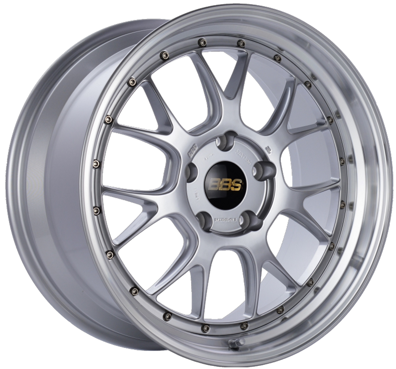 BBS LM-R 19x9.5 5x130 ET40 CB71.6 Diamond Silver Center Diamond Cut Lip Wheel - LM311DSPK