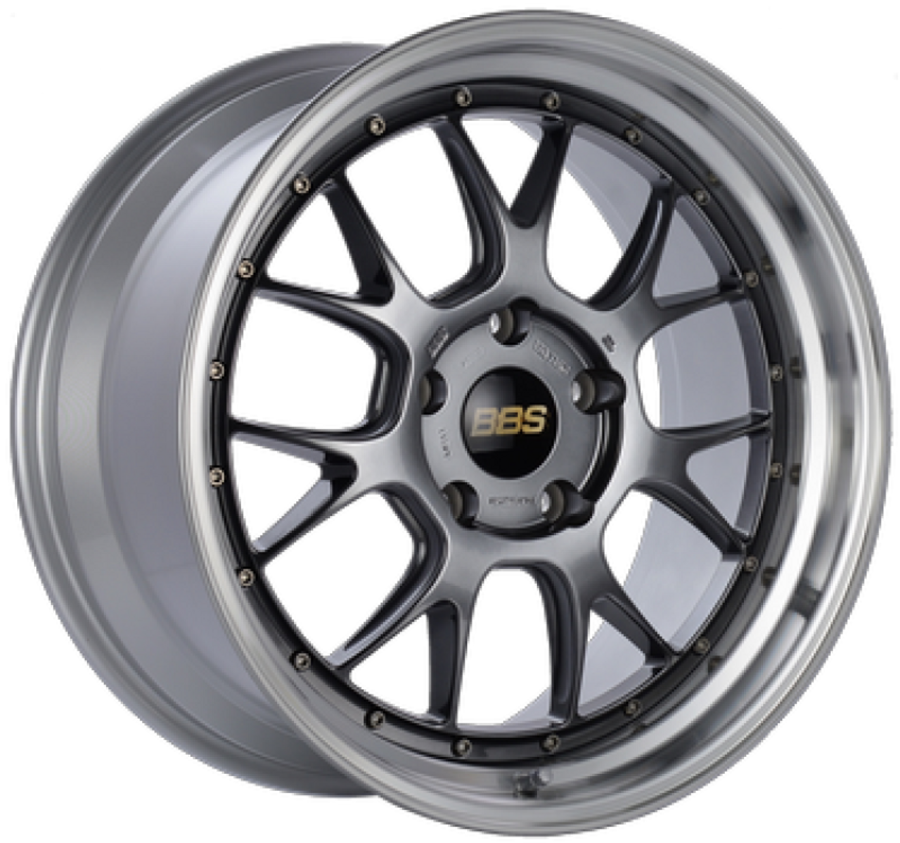 BBS LM-R 19x9.5 5x112 ET38 Diamond Black Center Diamond Cut Lip Wheel -82mm PFS/Clip Required - LM323DBPK