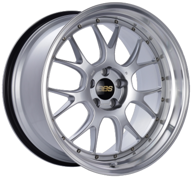 BBS LM-R 19x9.5 5x112 ET38 Diamond Silver Center Diamond Cut Lip Wheel -82mm PFS/Clip Required - LM323DSPK