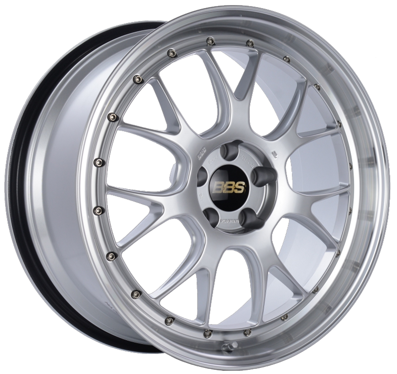 BBS LM-R 20x9.5 5x114.3 ET40 CB66 Diamond Silver Center Diamond Cut Lip Wheel - LM329DSPK