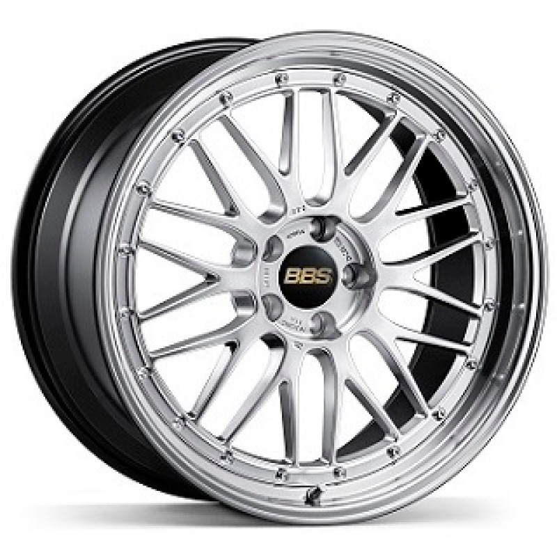 BBS LM 20x12 5x130 ET50 CB71.6 Diamond Silver Wheel w/ Diamond Cut Machined Lip - LM472DSPK-BKBD Photo - Primary