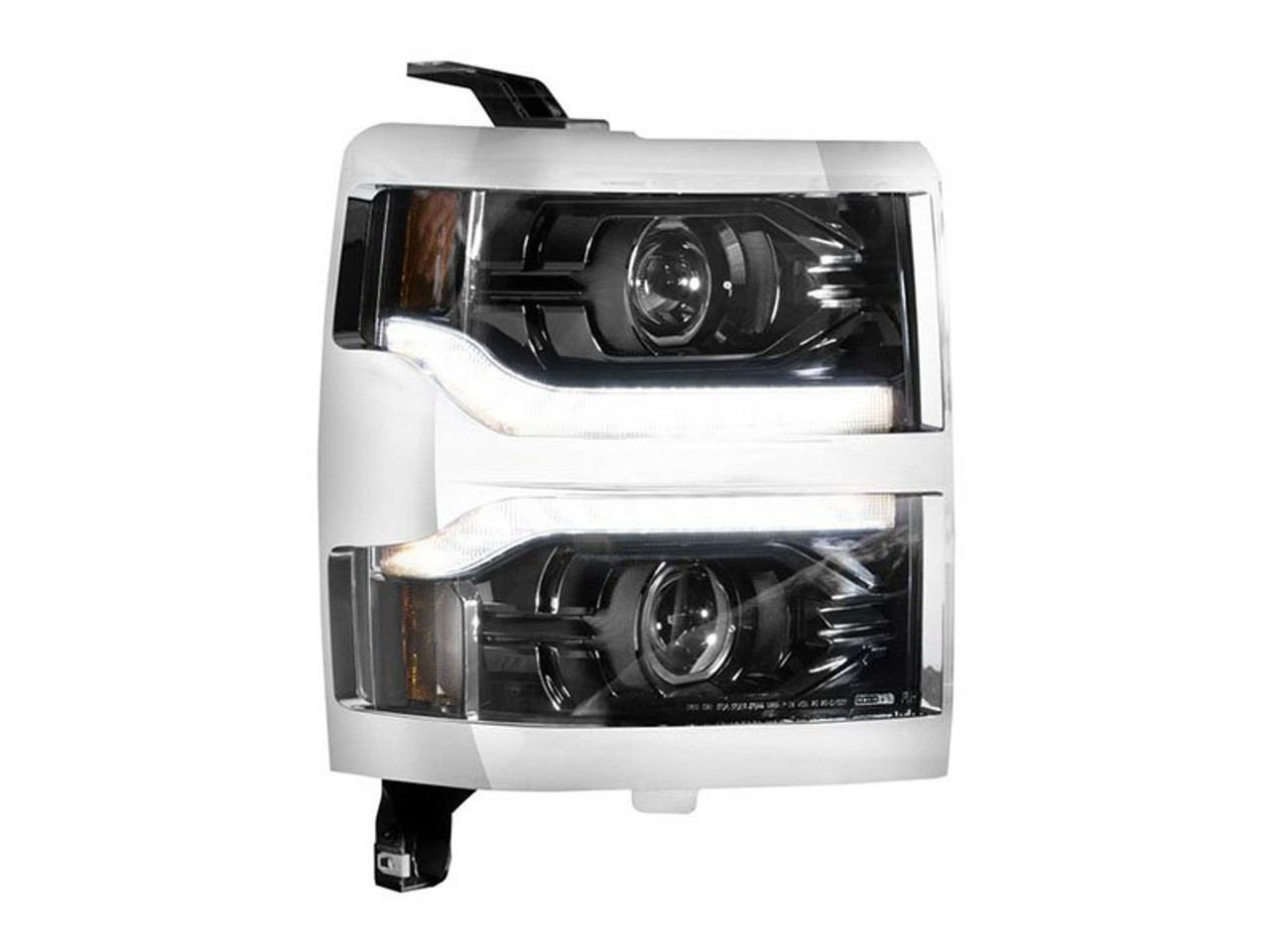 Morimoto XB LED Headlights w. Chrome Trim - 14-15 Silverado 1500