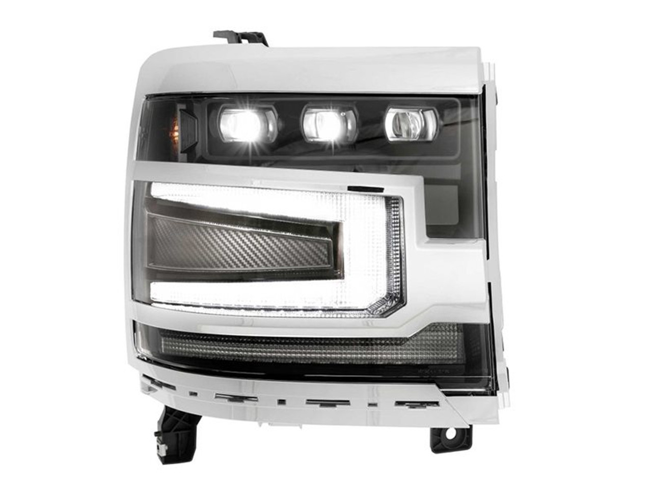 Morimoto XB LED Headlights w. Chrome Trim - 16-18 Silverado 1500
