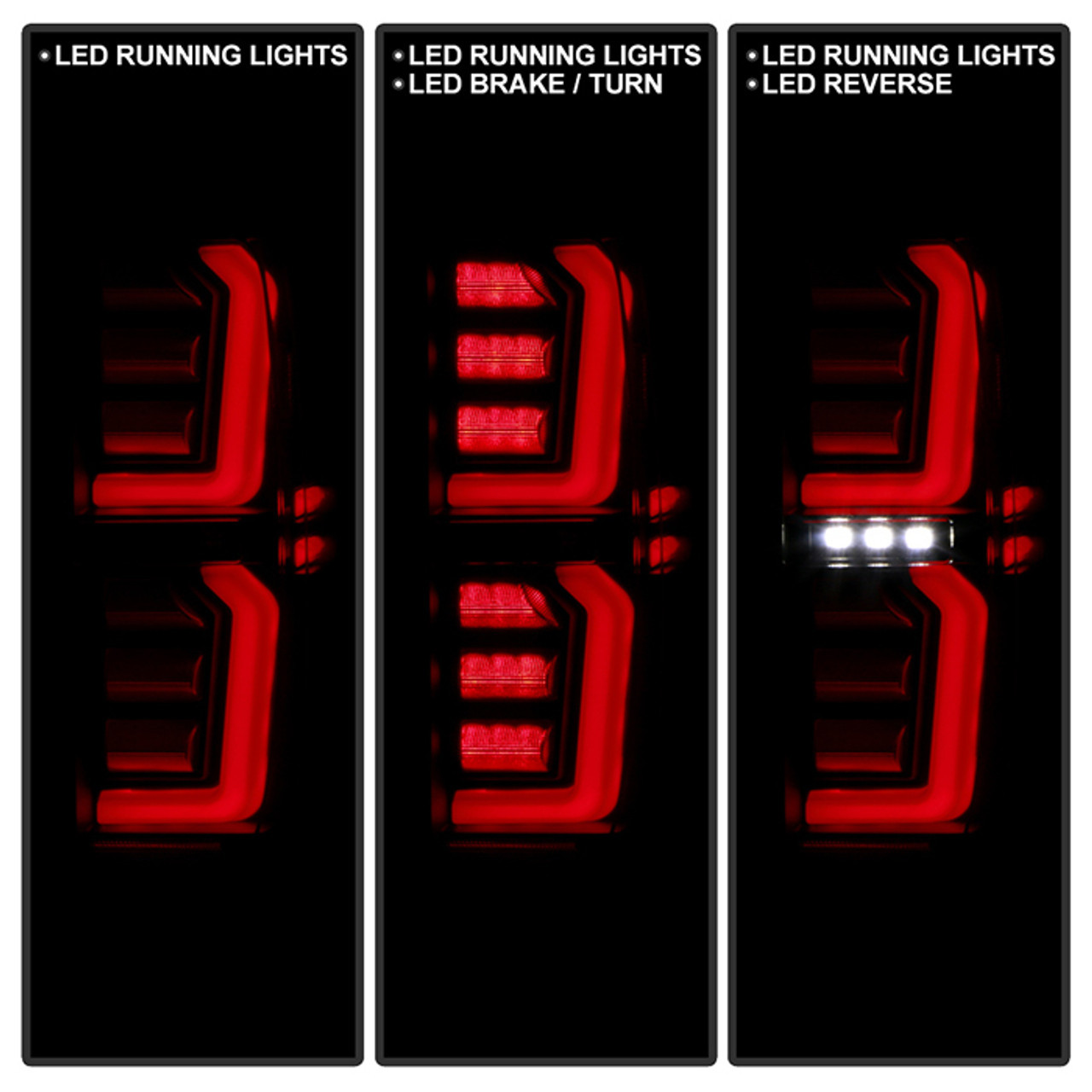 Spyder LED Tail Lights - Black Housing / Smoked Lens - 19-21 Silverado w. Factory LED Bulbs