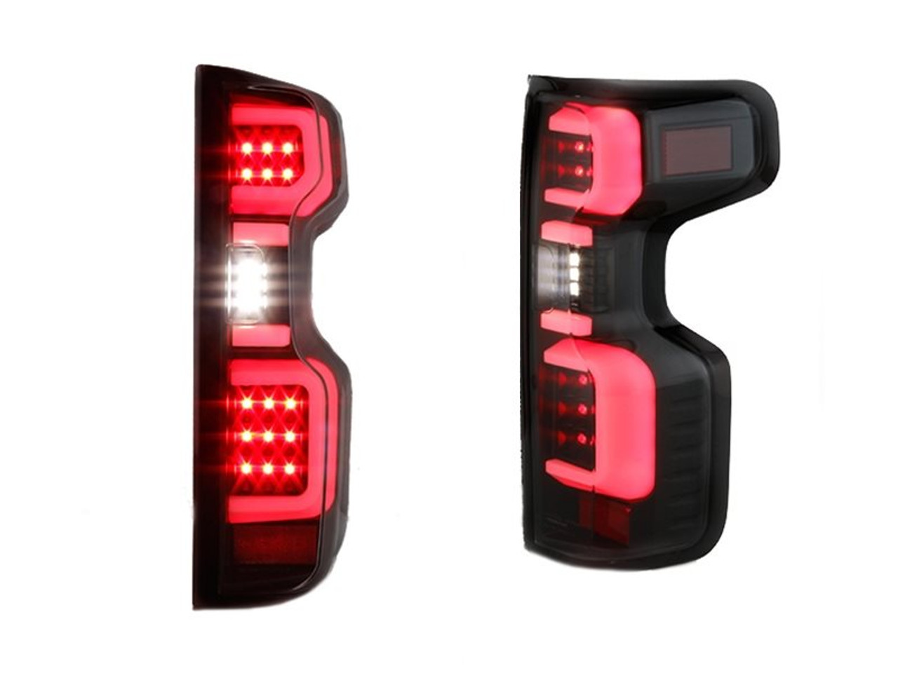 Spyder LED Tail Lights - Black Housing / Clear Lens - 19-21 Silverado w. Factory LED Bulbs