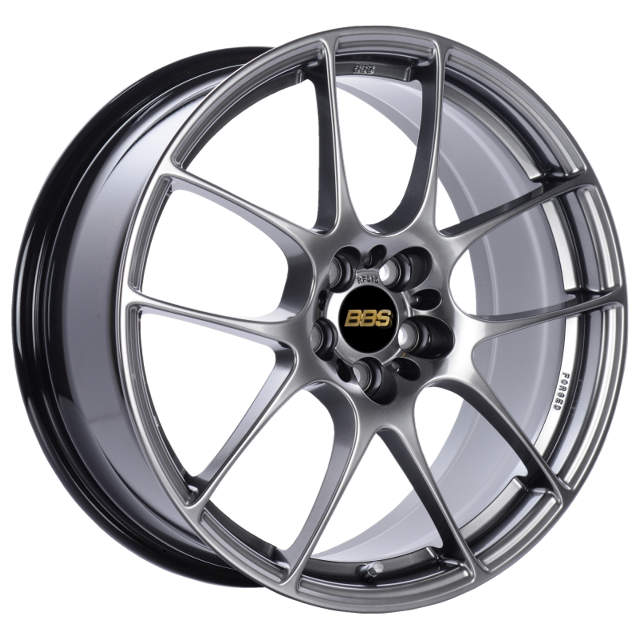 BBS RF 18x8 5x114.3 ET43 Diamond Black Wheel -82mm PFS/Clip Required - RF514DBK