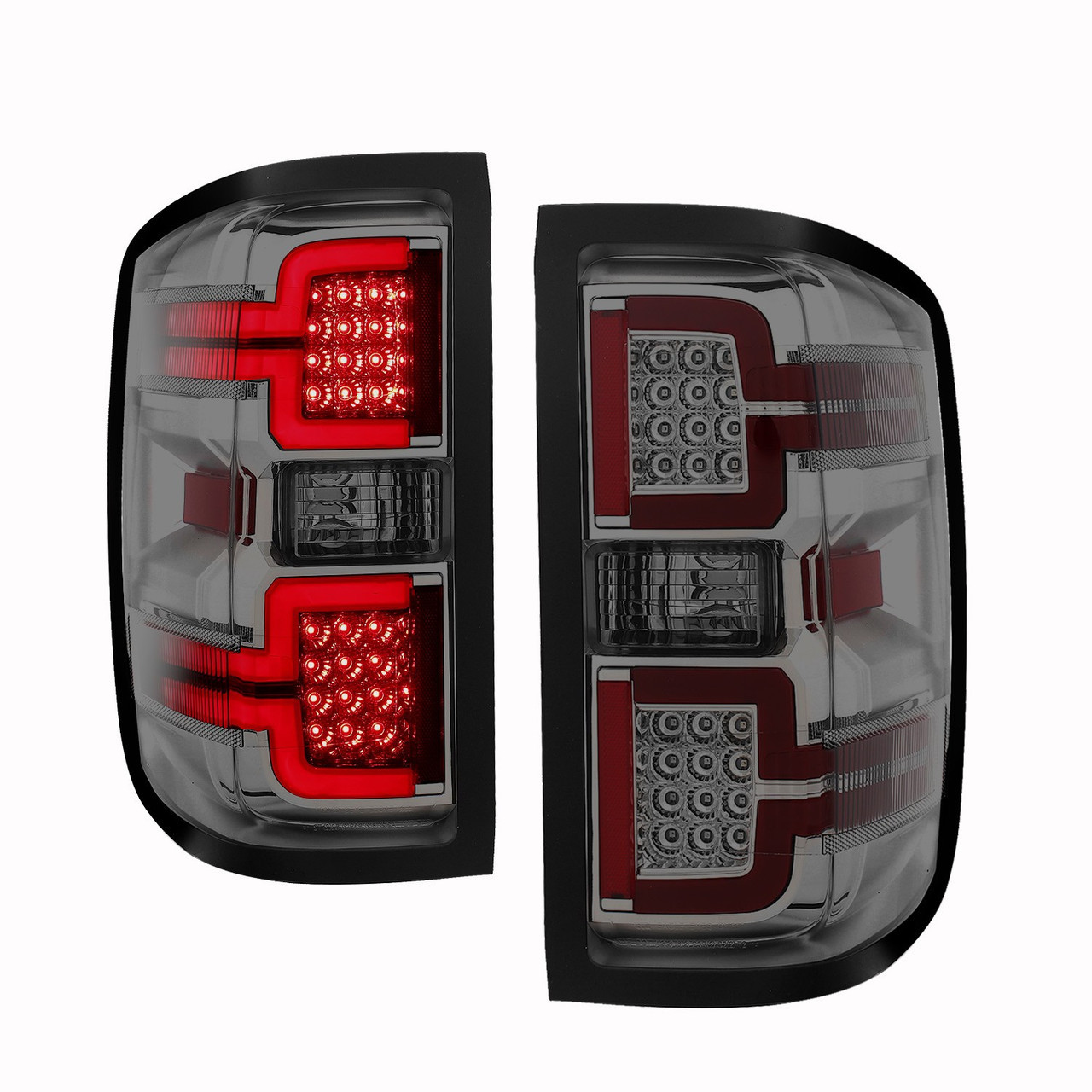 Anzo Sequential LED Tail Lights - Chrome Housing / Smoked Lens - 14-18 Silverado 1500