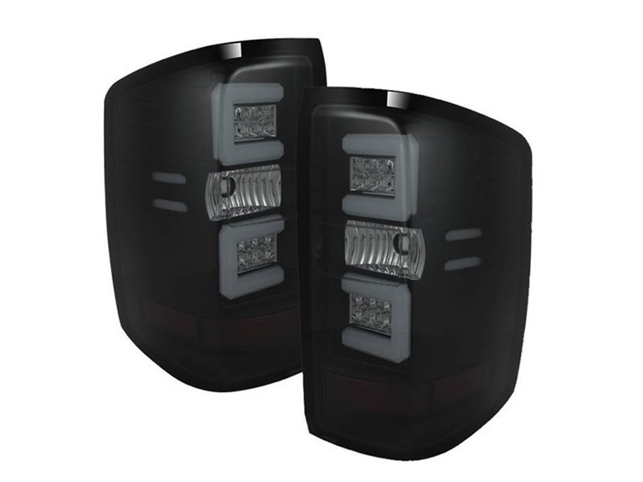 Spyder LED Tail Lights - Black Housing / Smoked Lens - 14-18 Silverado 1500