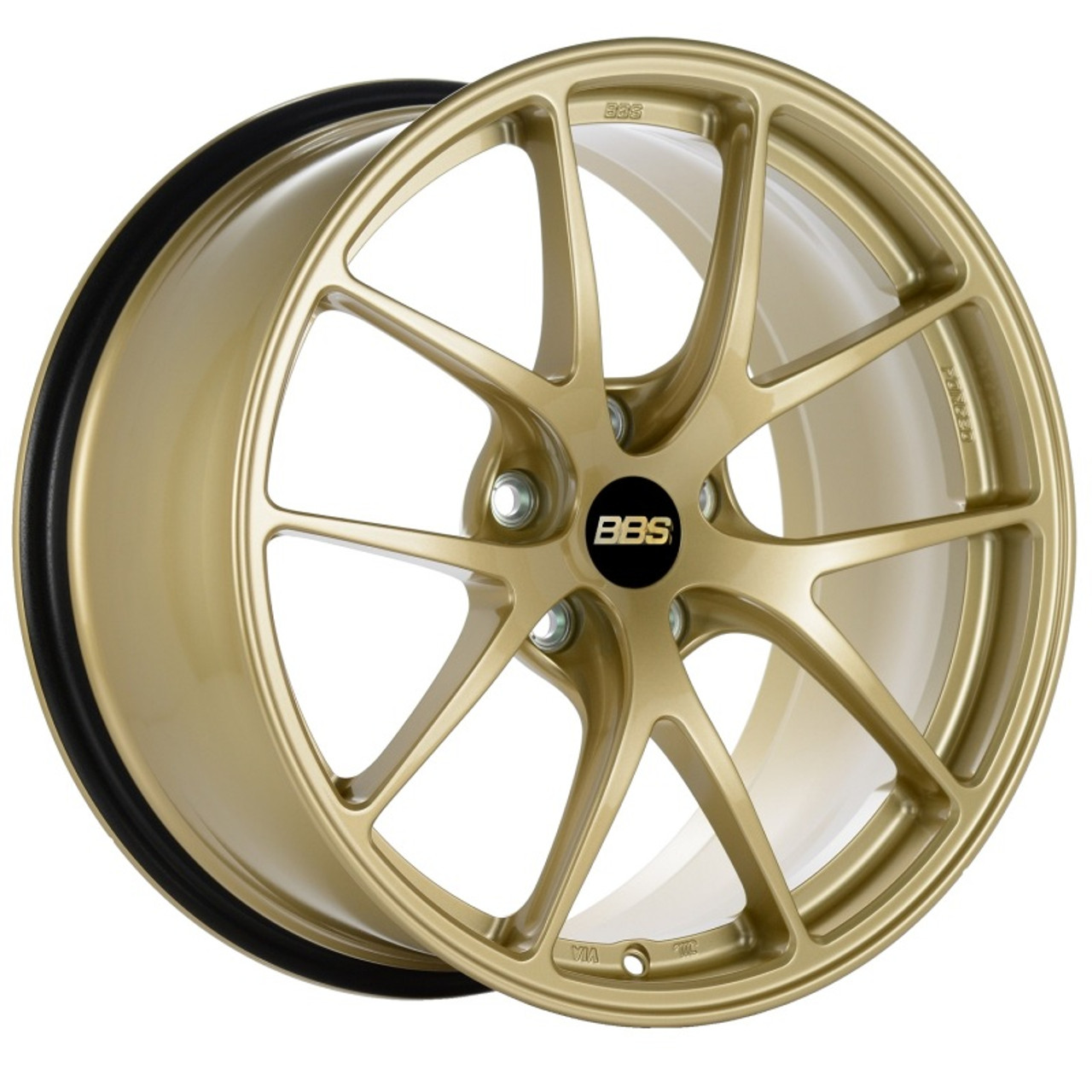 BBS RI-A 18x8.5 5x114.3 ET35 Gold Wheel -82mm PFS/Clip Required - RIA017GL