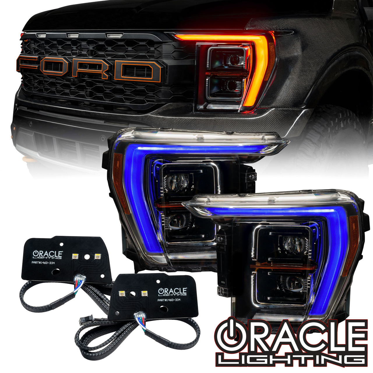 Oracle Colorshift Headlight DRL Upgrade Kit - 2021+ Ford Raptor