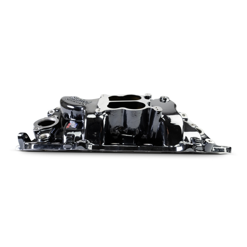 Edelbrock 65-90 BB Chevy Oval Port Heads Performer 2-O Manifold - Black Plasma - 2161-BP Photo - out of package