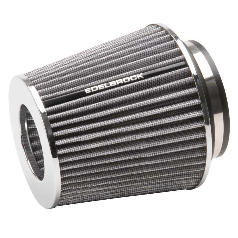 Edelbrock Pro-Flo Universal White Medium Conical Air Filter with 3/3.5/4in Inlet - 43642 Photo - Primary