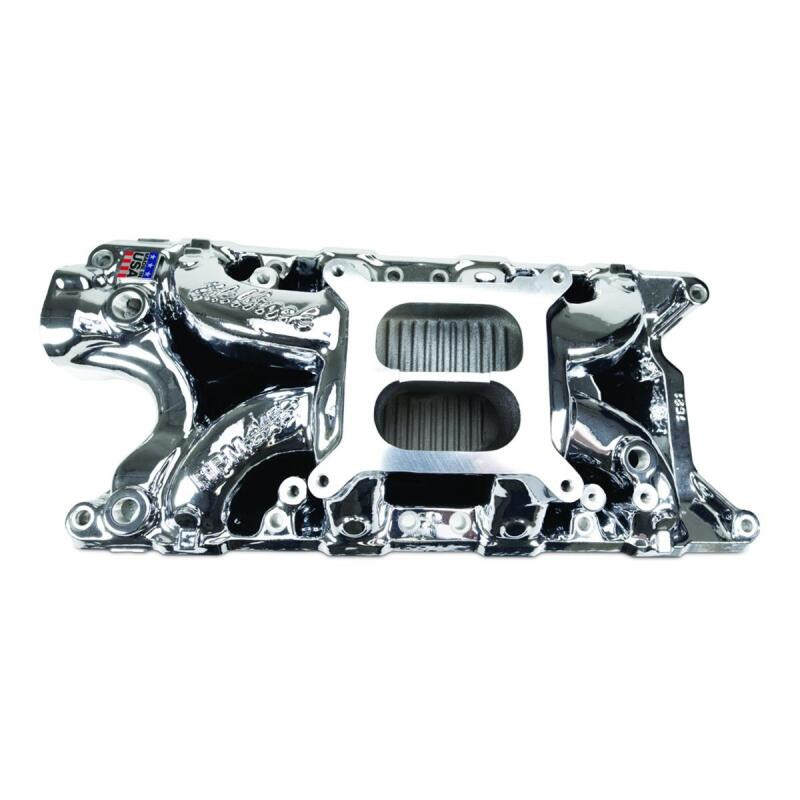 Edelbrock Ford SB 302 Performer RPM Intake Manifold - Chrome Plasma Finish - 7121-CP Photo - Primary