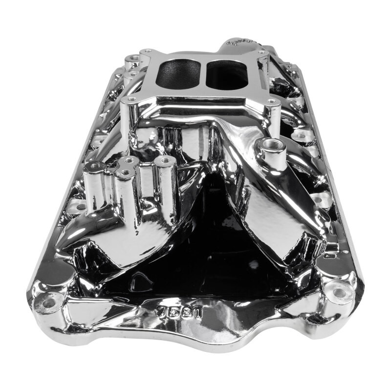 Edelbrock RPM Air-Gap Small Block Ford 351W Intake Manifold - Chrome Plasma Finish - 7581-CP Photo - out of package
