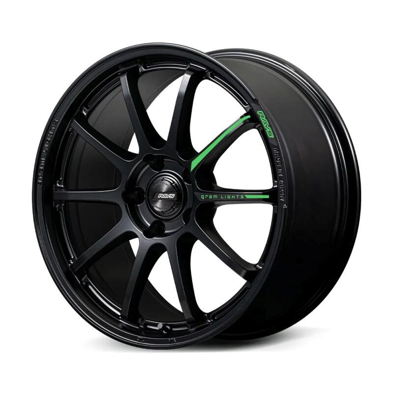 Gram Lights 57NR LIMITED II 18x7.5 +42 5-112 Semigloss Black Wheel w/ Black Cap/Stickers/Air Valve - WGN2T42MSB User 1
